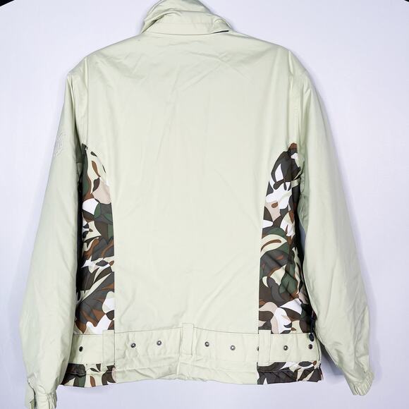 e408 Womens Medium M Pale Green Vixen Ski Jacket Snowboarding Floral Camo Print - Picture 2 of 16